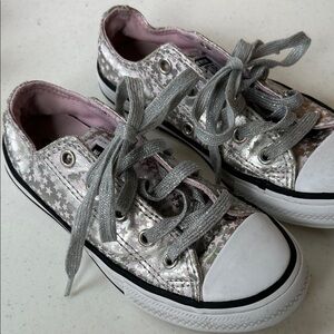 Converse Kids Metallic Star Sneakers